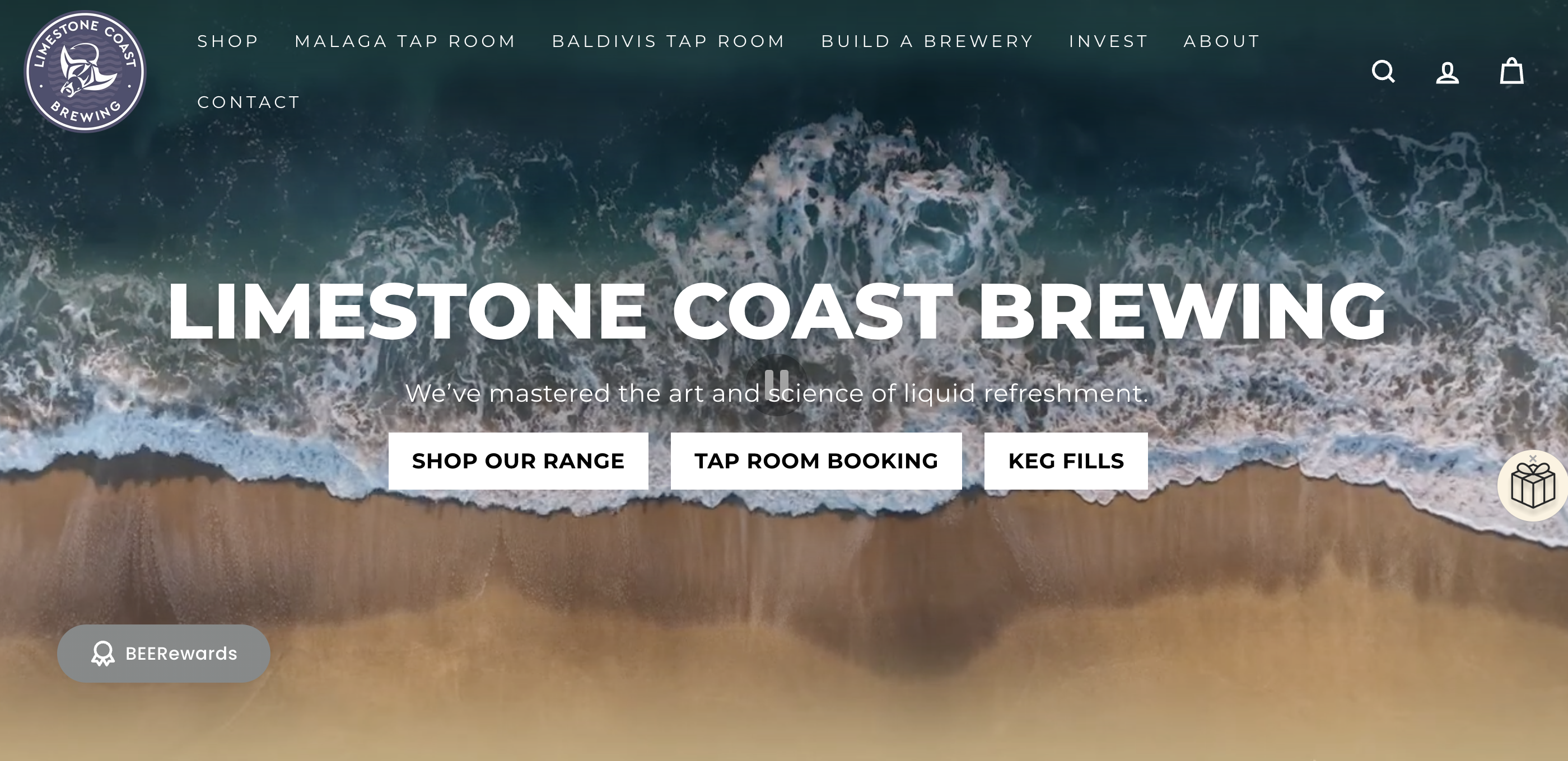 Limestone Coast Brewer craft brewery website homepage